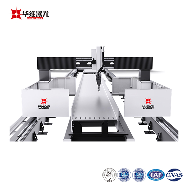 دھاتی اسٹیل پروسیسنگ کے لئے 3D CNC H-BEAM لیزر کاٹنے والی مشین 12000W